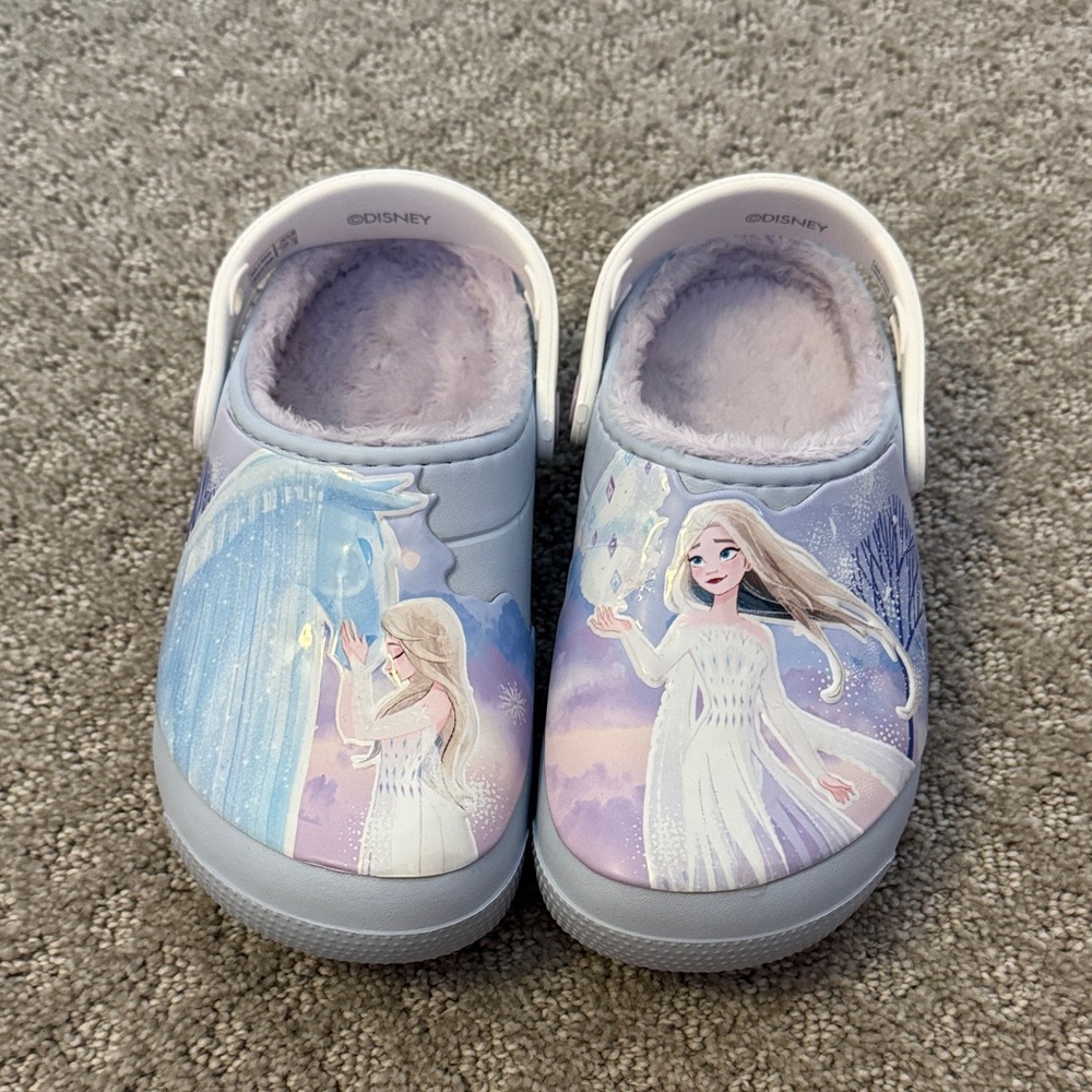 Disney Frozen Light Blue and Purple Clogs